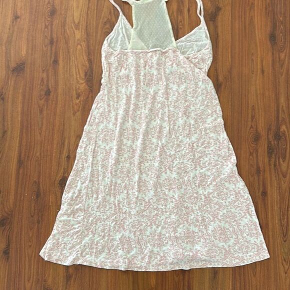 Tarte intimates pink printed nightgown sleepwear size M and lace - Picture 4 of 4